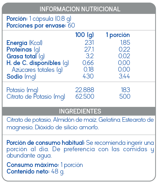 Citrato de Potasio - Salud Óptima y Balance Mineral | Suplalim - Imagen 2