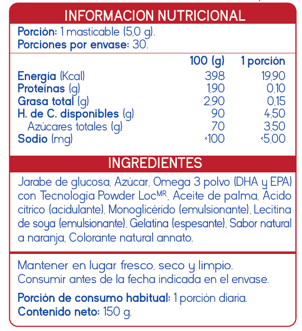 DHA Masticable - Omega 3 para Desarrollo Cerebral Infantil - Imagen 2
