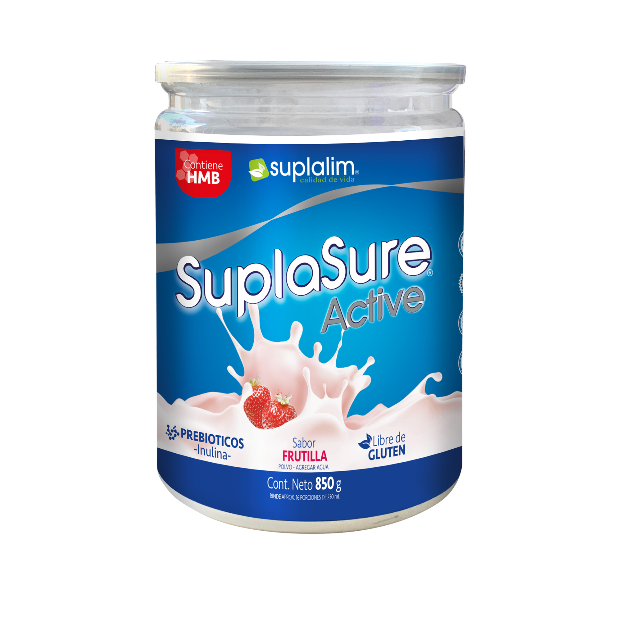 🥇 SuplaSure® Active – Nutrición Inteligente para una Vida Activa Sabor Frutilla