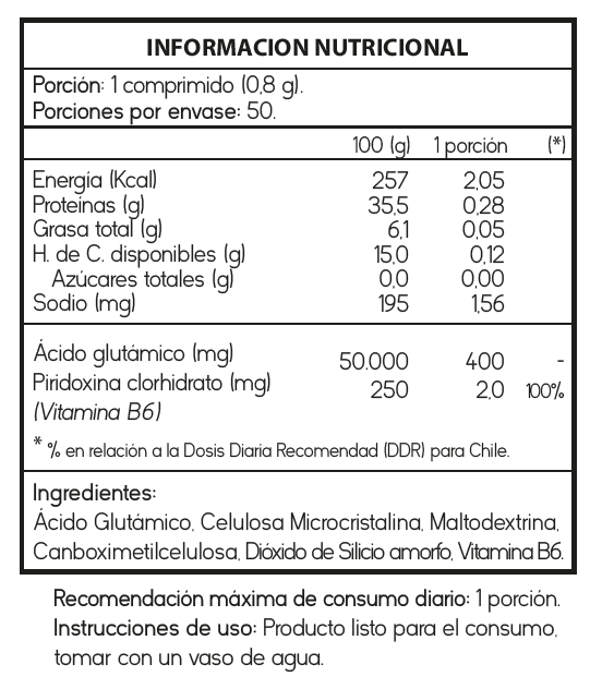 Suplemento para Memoria – Suplalert con B6 y Ácido Glutámico - Imagen 2