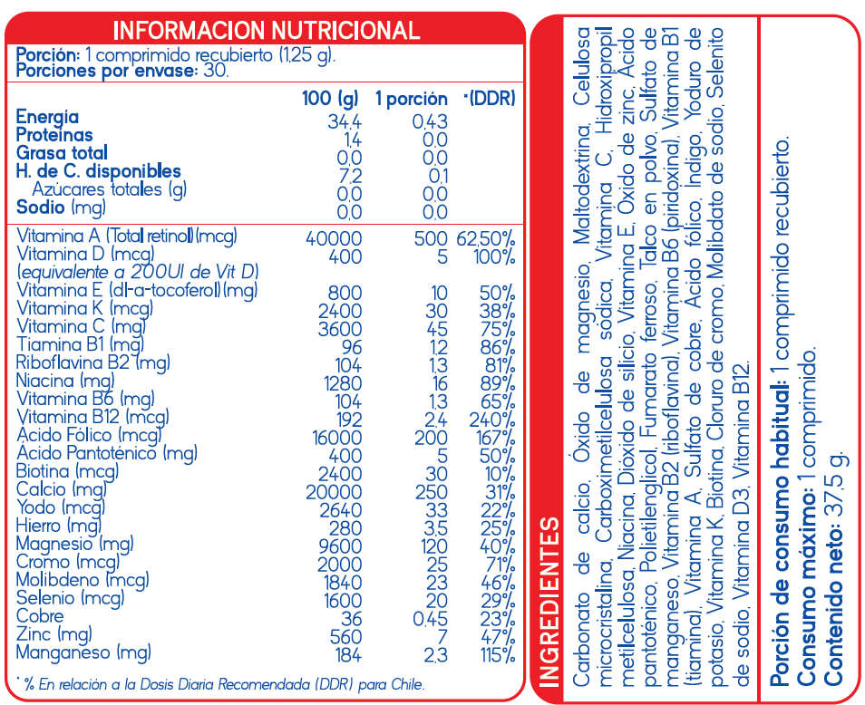 Multivitamínico para hombres – Ultrom Hombre con 23 vitaminas y minerales - Imagen 2