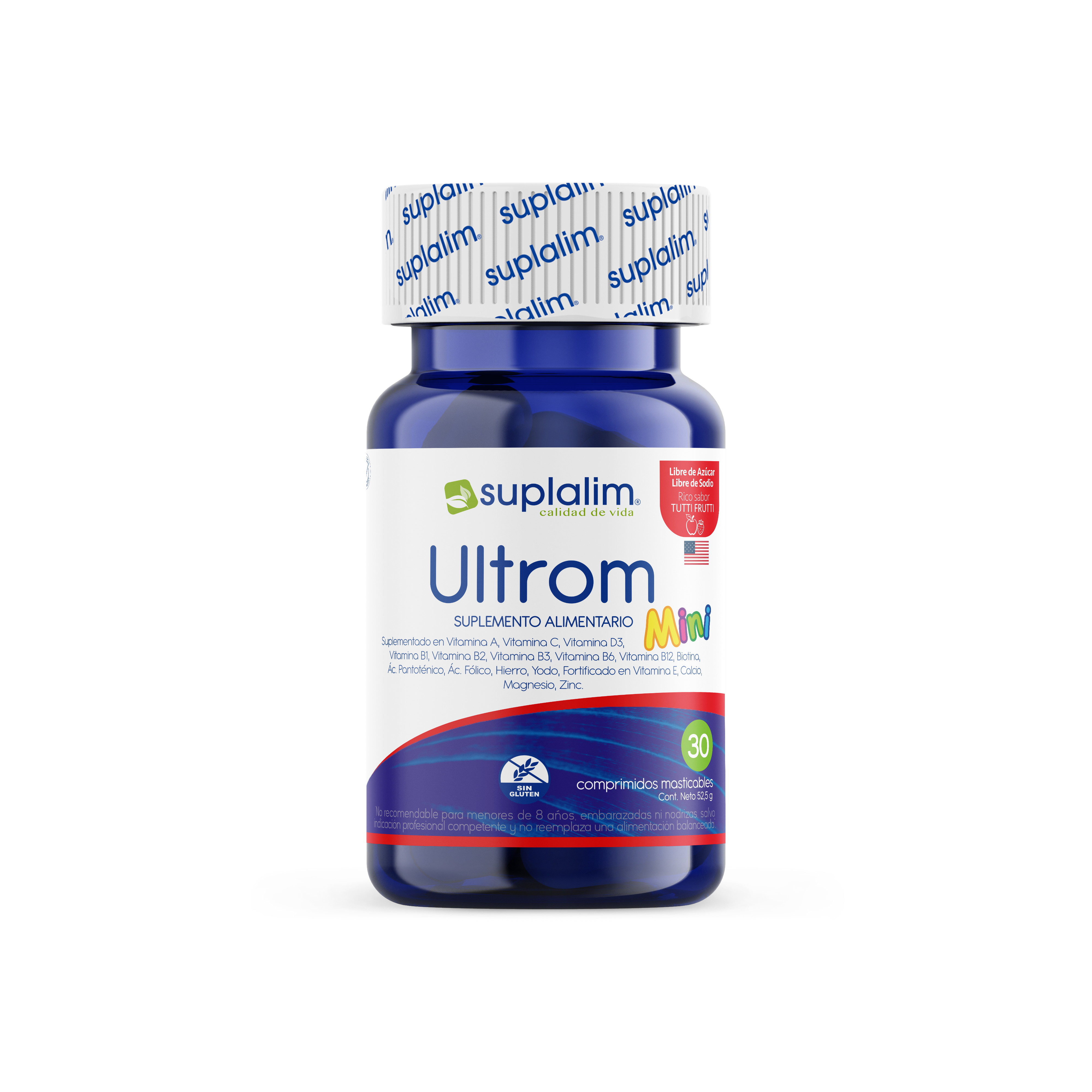Ultrom Mini – Multivitamínico masticable para Niños con 23 Vitaminas